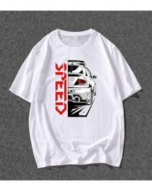 SHEIN Men Letter & Car Print Tee