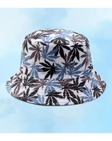 SHEIN Men Leaf Print Reversible Bucket Hat