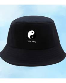 SHEIN Men Yin & Yang Print Bucket Hat