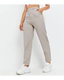 SHEIN Fold Pleated Mom Jeans