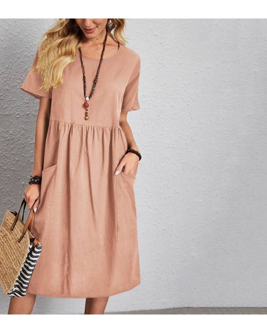 Pink Women's Babydoll Dresses - Clothing