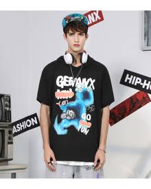 SHEIN Men Letter & Graphic Print Tee