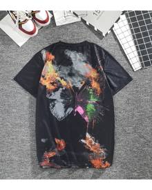 SHEIN Men Letter & Butterfly Print Tee