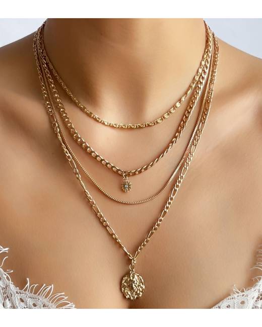 Layered Y Necklace For Women Long Chain Sweater Pendant Necklaces Dainty Layered Necklace for Girl 
