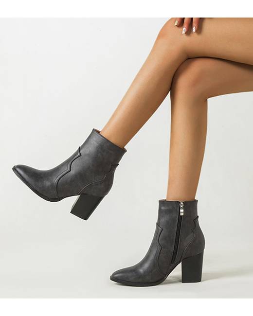 shein black ankle boots