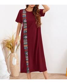 SHEIN Geo Panel Tunic Dress