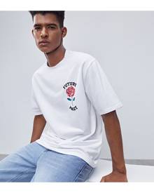 SHEIN Men Letter & Floral Print Tee