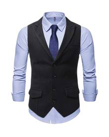 SHEIN Men 1pc Lapel Collar Single Breasted Blazer Vest