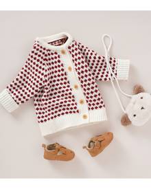 SHEIN Baby Unisex Allover Pattern Cardigan