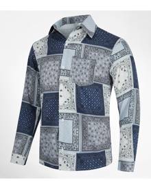 SHEIN Men Patchwork Print Shirt