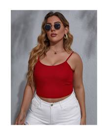 SHEIN Plus Solid Crop Cami Top