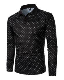 SHEIN Men Allover Print Polo Shirt