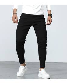 SHEIN Men Solid Skinny Jeans