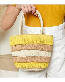 SHEIN Colour Block Straw Bag