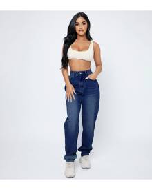 SHEIN High Waist Mom Jeans