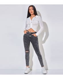 SHEIN Ripped Cropped Skinny Jeans