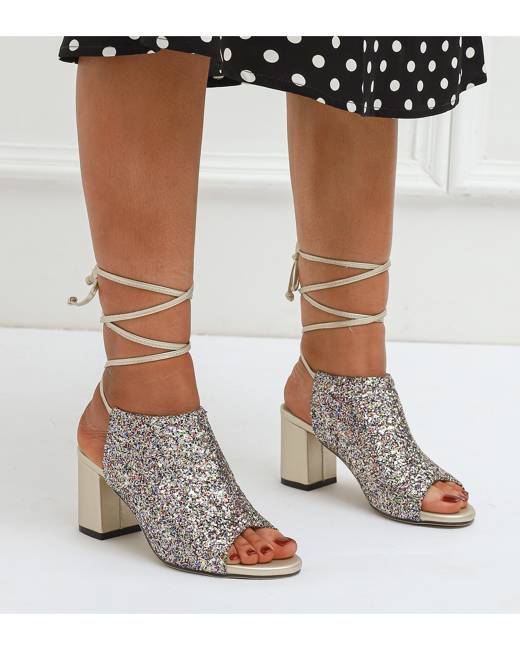 Silver gladiator sandals sales heels