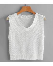 SHEIN Solid Crop Knit Top