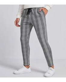 SHEIN Men Plaid Print Drawstring Waist Pants