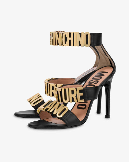 Moschino logo strap discount sandals