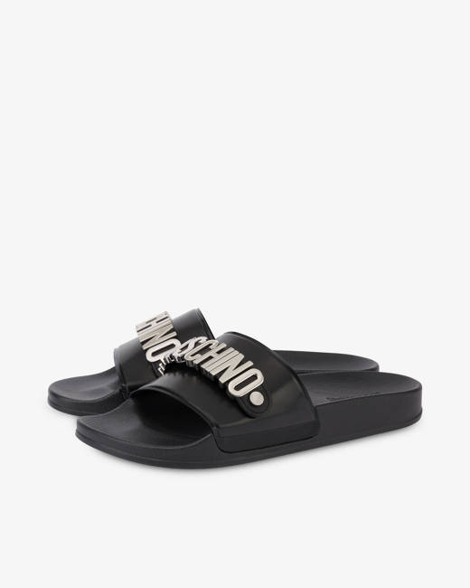 White moschino sale slides