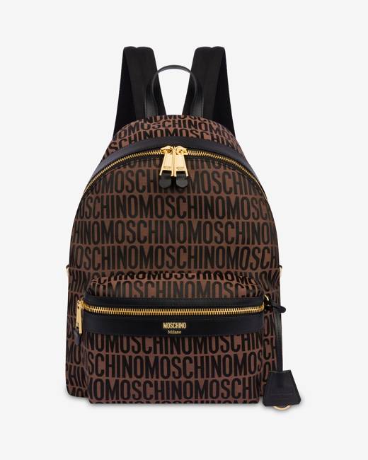 Moschino logo discount backpack bear saks