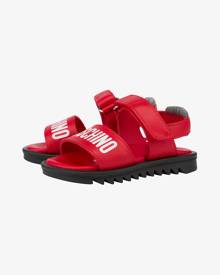 Moschino Calfskin Sandals With Strap And Logo