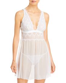 White Women's Lingerie Chemises - Clothing