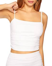 Susana Monaco Shirred Cami Crop Top