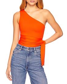 Susana Monaco One Shoulder Cropped Top