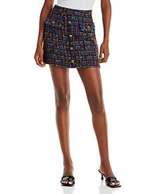 Aqua Tweed Mini Skirt - 100% Exclusive