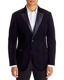 Emporio Armani Velvet Textured Stripe Classic Fit Formal Dinner Jacket