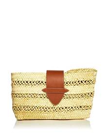 Poolside Cannes Straw Clutch