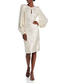 Eliza J Sequin Bishop Sleeve Dress