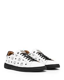 Mcm Men's Derby Viseots Logo Print Lace Up Sneakers