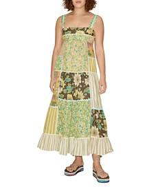 Alemais Winnie Cotton Patchwork Print Maxi Dress