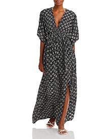 Tiare Hawaii Elise Floral Print Maxi Dress Swim Cover-Up