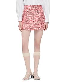 Sandro Merida Tweed Mini Skirt