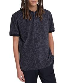 The Kooples Absolute Animal Print Snug Fit Polo Shirt