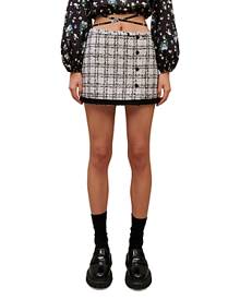 Maje Lovy Tweed Mini Skirt