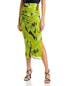 Jonathan Simkhai Kensingten Printed Ruched Skirt