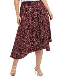 Estelle Plus Elen Dot Print Midi Skirt