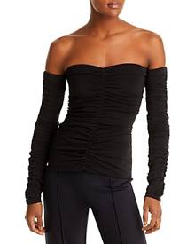 Rosetta Getty Ruched Off The Shoulder Top