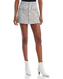 Aqua Tweed Button Front Mini Skirt - 100% Exclusive