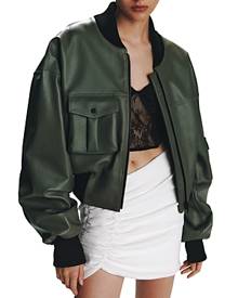 The Mannei Le Mans Leather Bomber Jacket