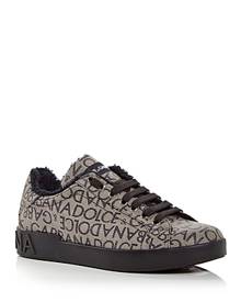 Dolce & Gabbana Men's Logo Print Low Top Sneakers