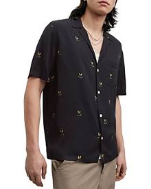ALLSAINTS Starburn Printed Relaxed Fit Button Down Camp Shirt