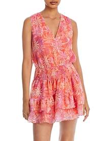 Ramy Brook Mirella Printed Ruffle Mini Dress