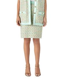 St. John Boucle Tweed Skirt