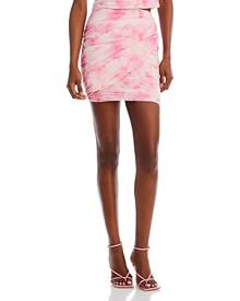 Aqua Ruched Mini Skirt - 100% Exclusive